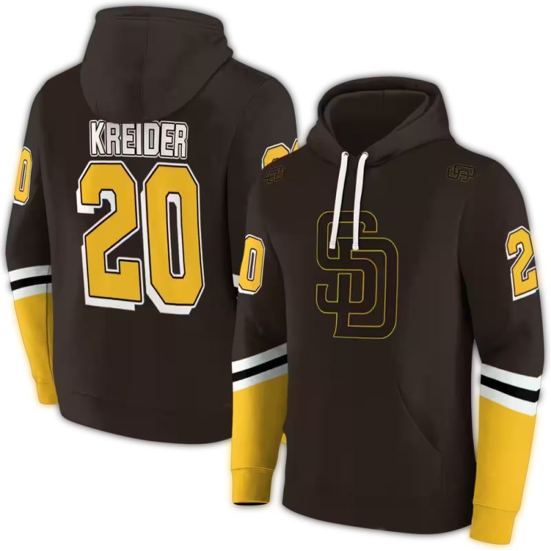 Personalized San Diego Padres Striped AOP Hoodie 1