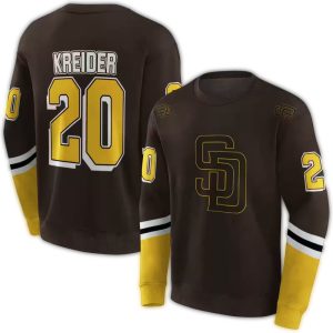 Custom San Diego Padres Striped Sweatshirt - All Over Print Design