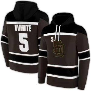 Custom San Diego Padres Striped All-Over Print Hoodie For Fans