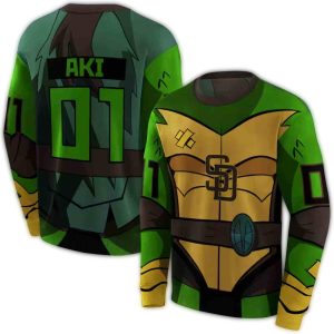 Custom San Diego Padres Superhero Armor All-Over Print Sweatshirt