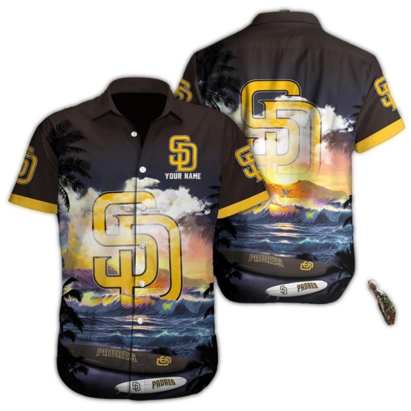 Personalized San Diego Padres Surf Beach Hawaiian Shirt 1