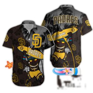 Custom San Diego Padres Tiki Surf Hawaiian Shirt For Fans
