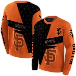 Custom San Francisco Giants Abstract Print All-Over Sweatshirt