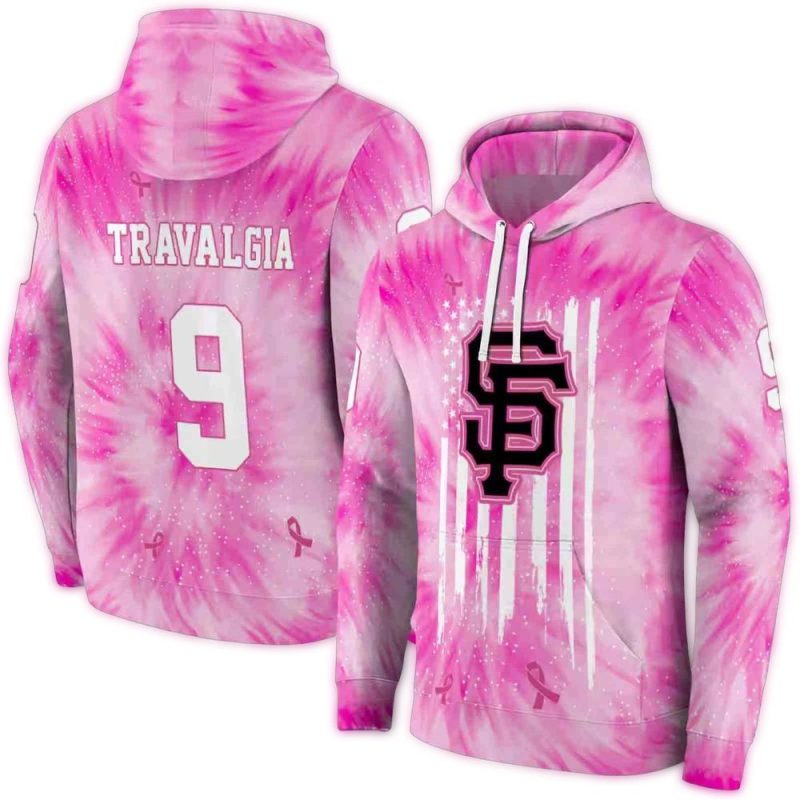 Personalized San Francisco Giants Cancer Support Pink All over Print Hoodie 1