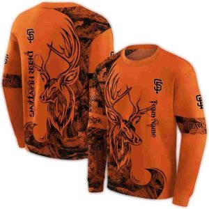 Custom San Francisco Giants Deer Silhouette All-Over Print Sweatshirt