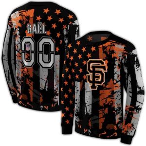 Personalized San Francisco Giants Distressed Flag All-Over Print Hoodie