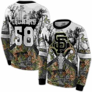 Custom San Francisco Giants Forest Silhouette All-Over Print Sweatshirt