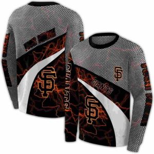 Personalized San Francisco Giants Hexagonal Mesh Sweatshirt For Fans