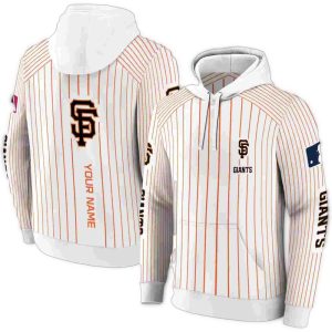 Custom San Francisco Giants Pinstripe All-Over Print Hoodie For Fans