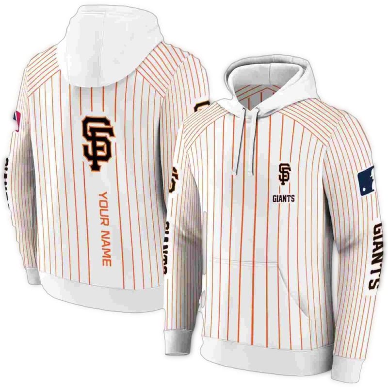 Personalized San Francisco Giants Pinstripe Pattern All over Print Hoodie 1