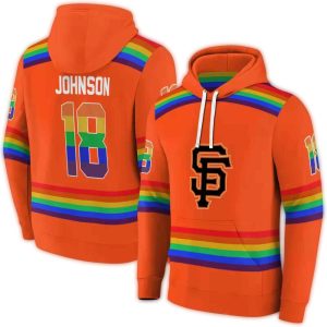 Custom San Francisco Giants Rainbow Stripes All-Over Print Hoodie