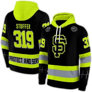 Custom San Francisco Giants Safety Motif All-Over Print Hoodie
