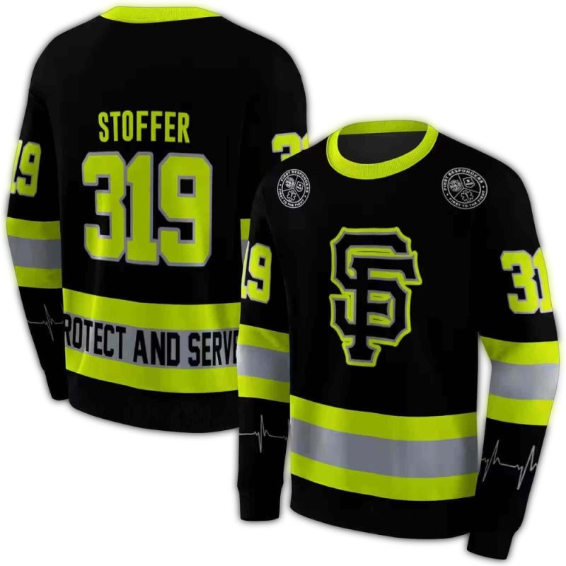 Personalized San Francisco Giants Safety Motif All over Print Sweatshirt 1