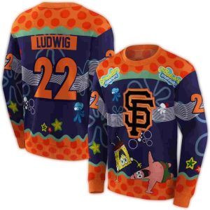 Custom San Francisco Giants Patrick Star All-Over Print Sweatshirt