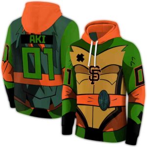 Custom San Francisco Giants Superhero Armor All-Over Print Hoodie