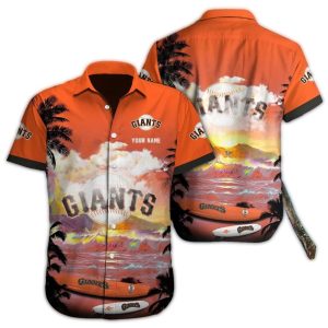 Custom San Francisco Giants Beach Sunset Hawaiian Shirt For Summer Fun