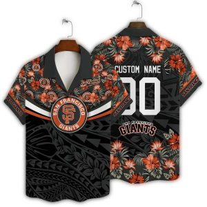 Custom San Francisco Giants Tribal Floral Hawaiian Shirt For Fans