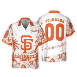 Personalized San Francisco Giants Tropical Logo Hawaiian Shirt For Fans