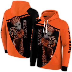 Custom San Francisco Giants Baby Groot All-Over Print Hoodie