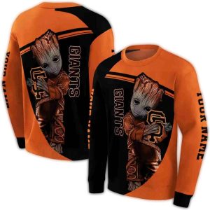 Custom San Francisco Giants Baby Groot All-Over Print Sweatshirt