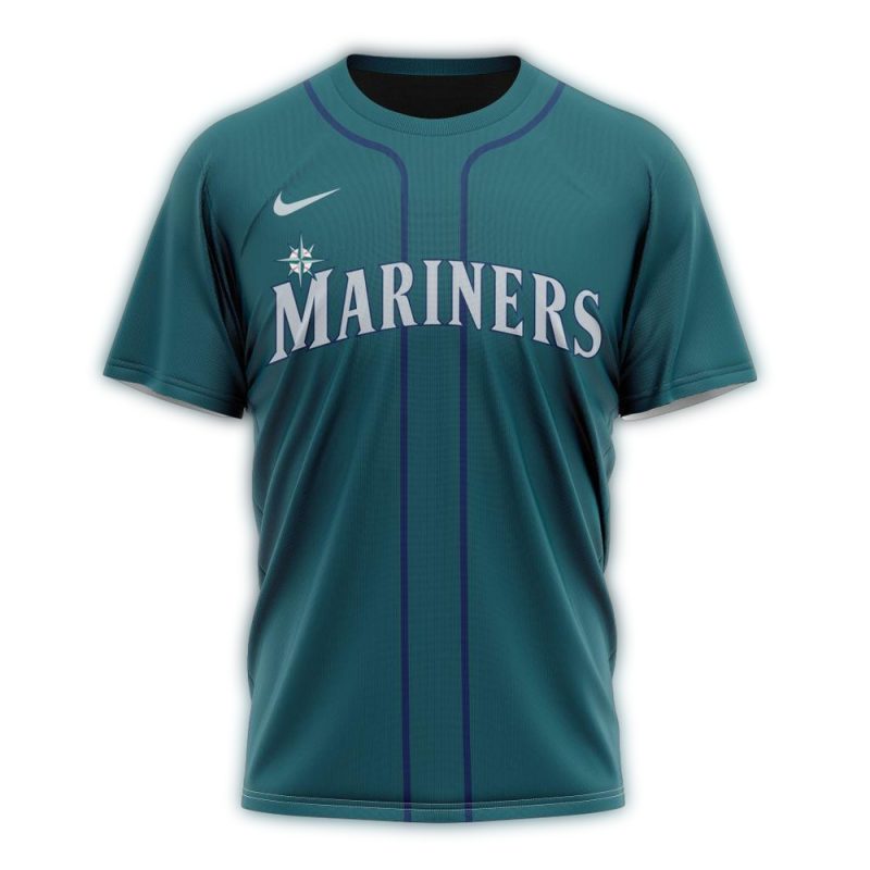 Personalized Seattle Mariners Alternate AOP T Shirt 1
