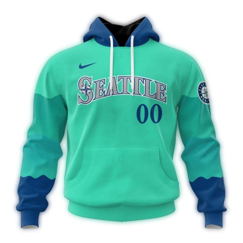 Personalized Seattle Mariners Alternate Logo AOP Hoodie 1
