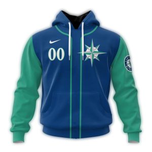 Personalized Seattle Mariners Alternate Stripe Concept All Over Print Hoodie