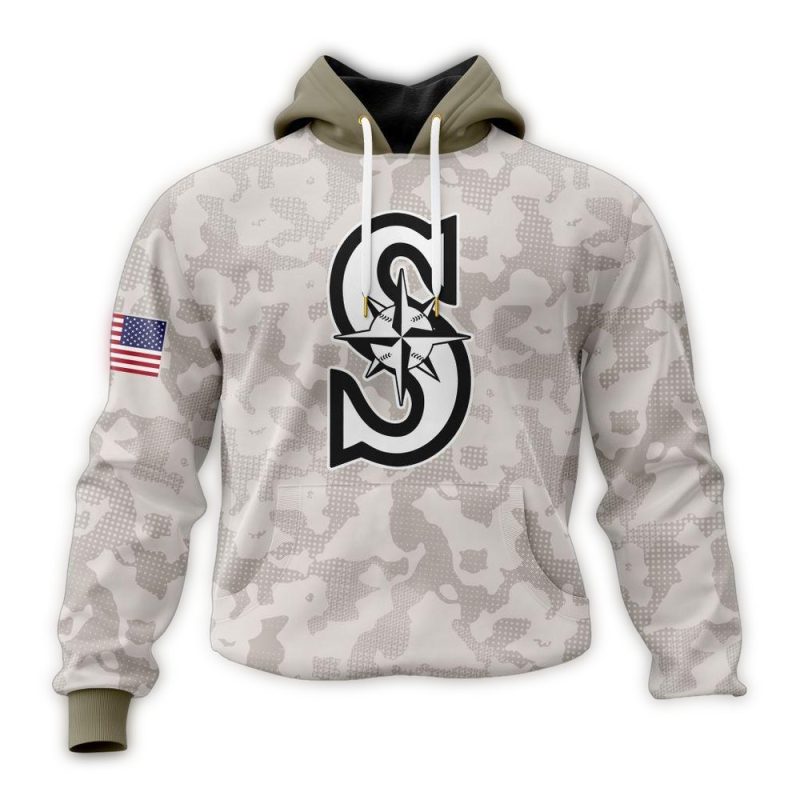 Personalized Seattle Mariners Armed Forces Day AOP Hoodie 1