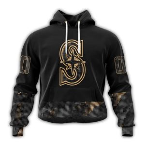 Personalized Seattle Mariners Armed Forces Day Black All Over Print Hoodie