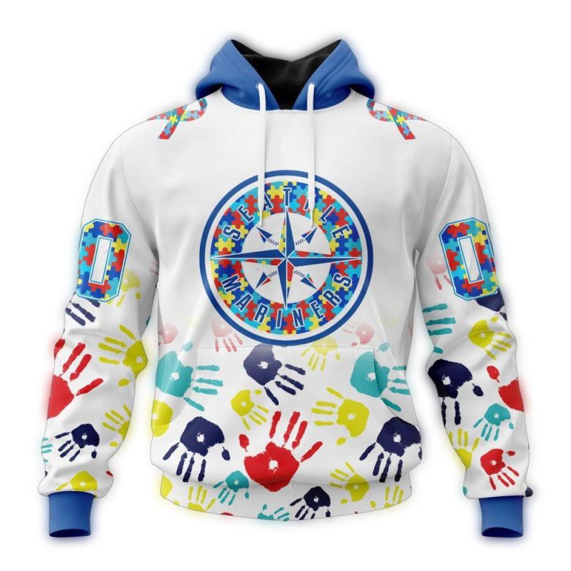 Personalized Seattle Mariners Autism Awareness AOP Hoodie 1