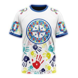 Personalized Seattle Mariners Autism Awareness All Over Print T Shirt