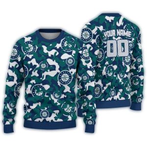 Personalized Camouflage Seattle Mariners Ugly Sweater For Fans