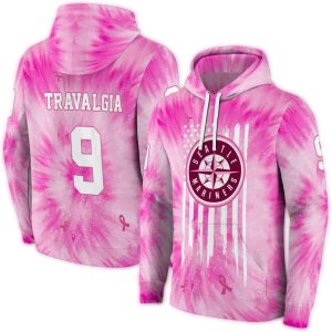 Personalized Seattle Mariners Cancer Support Pink All Over Print Hoodie