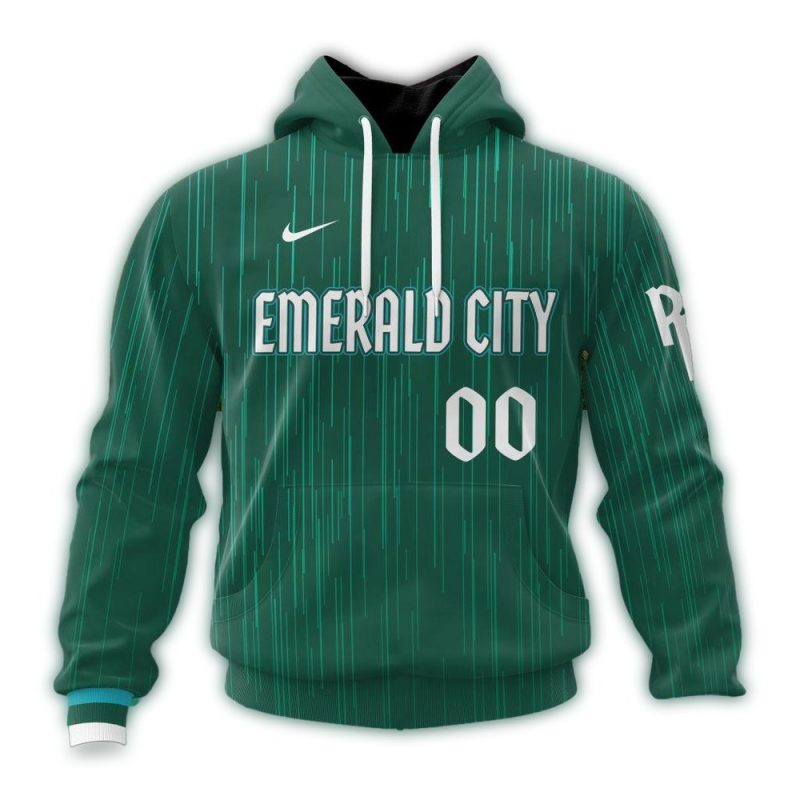 Personalized Seattle Mariners City Connect Green AOP Hoodie 1