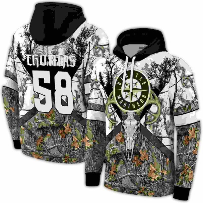 Personalized Seattle Mariners Forest Silhouette AOP Hoodie 1
