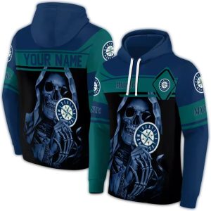 Personalized Seattle Mariners Grim Reaper All Over Print Hoodie