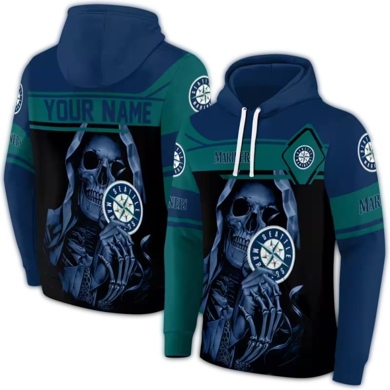 Personalized Seattle Mariners Grim Reaper AOP Hoodie 1