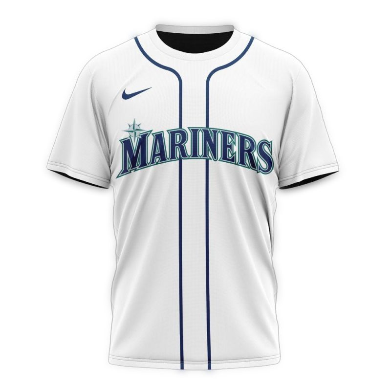 Personalized Seattle Mariners Home Kits 2024 AOP T Shirt 1