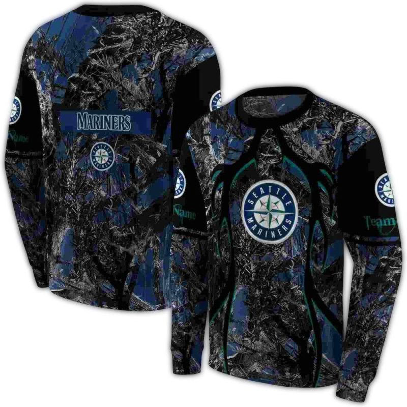 Personalized Seattle Mariners Hunting Theme AOP Sweatshirt 1