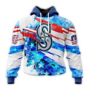 Personalized Seattle Mariners Independence Day 4Th Of July All Over Print Hoodie