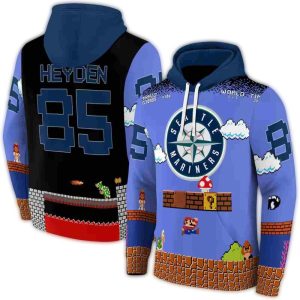 Personalized Seattle Mariners Mario All Over Print Hoodie