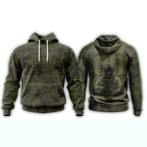 Personalized Seattle Mariners Military Appreciation Month All Over Print Hoodie