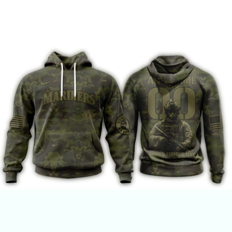 Personalized Seattle Mariners Military Appreciation Month AOP Hoodie 1