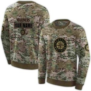 Personalized Seattle Mariners Military Style All Over Print Sweatshirt