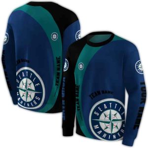 Personalized Seattle Mariners Minimalist All Over Print Sweatshirt
