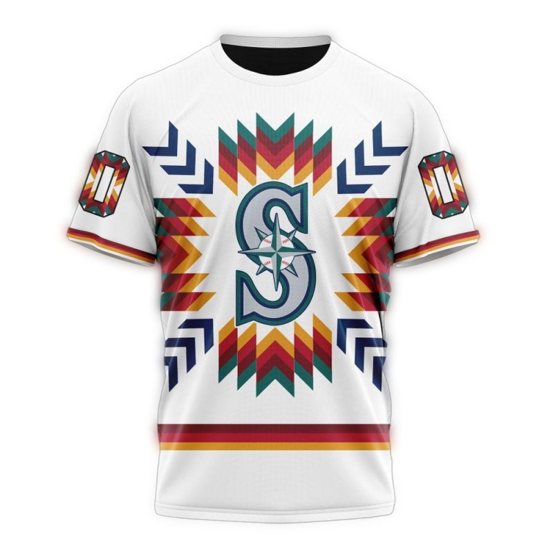Personalized Seattle Mariners Native AOP T Shirt 1