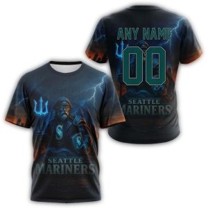Personalized Seattle Mariners Realistic All Over Print T Shirt