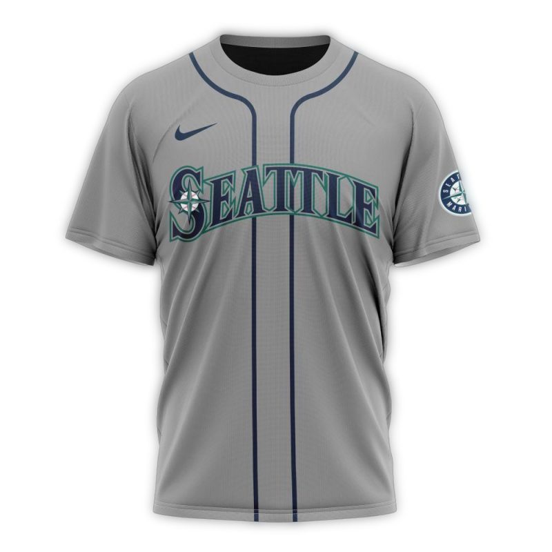 Personalized Seattle Mariners Road Kits 2024 AOP T Shirt 1