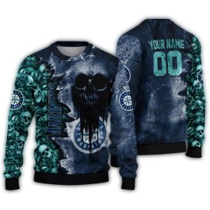 Custom Seattle Mariners Skull Collage Sweatshirt For Fans