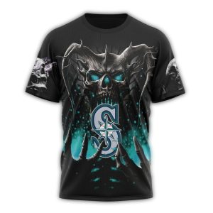 Personalized Seattle Mariners Skull Death All Over Print T Shirt